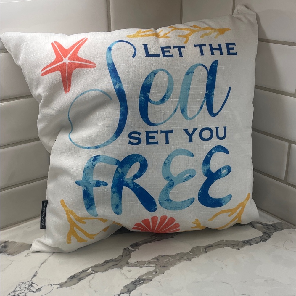 Decorative Pillow with Nautical Theme - Picture 3 of 3